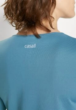 CASALL Essential Detail Long Sleeve - Long Sleeved Top - Ocean Blue -Deals Sport Girl Outfit Store 09b679cb5f2949309940d52bdc1a0343
