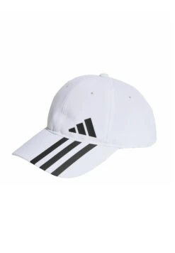 ADIDAS PERFORMANCE Stripes Aeroready Baseball- Cap - White Black Black