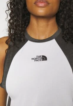 The North Face Crop Tank - Top - White/Asphalt Grey Dark Heather -Deals Sport Girl Outfit Store 0e304f38fe0843b986345c7e789205e4