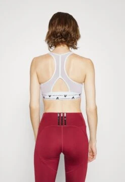 ADIDAS PERFORMANCE Medium Support Sports Bra - White/Black -Deals Sport Girl Outfit Store 1283711f989b41e09862e523d39da8ea