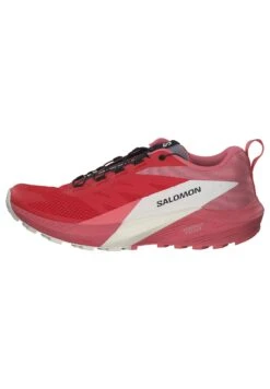 Salomon Sense Ride 5 - Trail Running Shoes - Tea Rose/Fiery Red/Vanilla Ice -Deals Sport Girl Outfit Store 13b752423a5040c888d49379547c6fa7