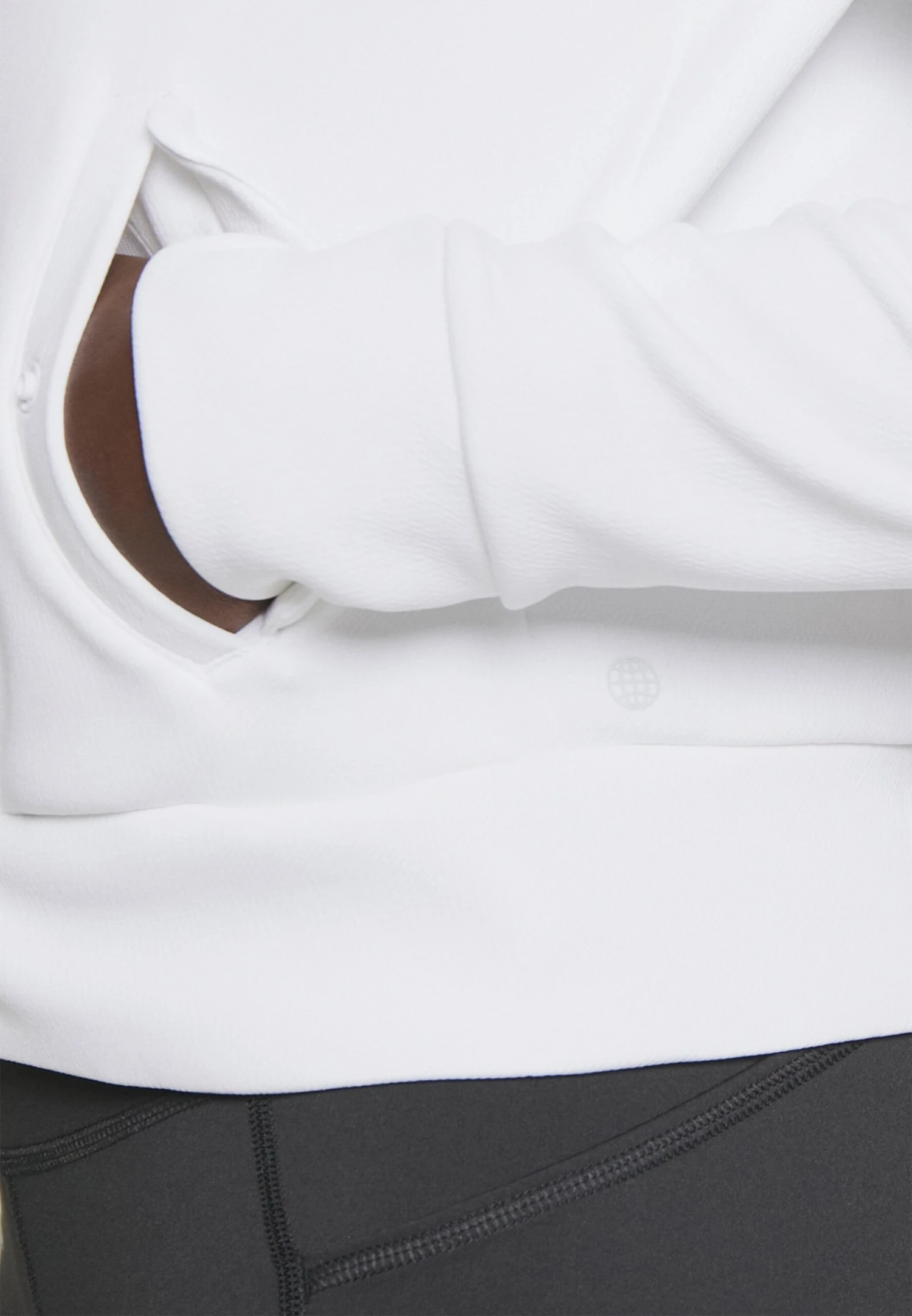 Adidas Golf Womens Knit Bomber Jacket - Zip-Up Sweatshirt - White 6 Adidas Golf Womens Knit Bomber Jacket - Zip-Up Sweatshirt - White - Image 4