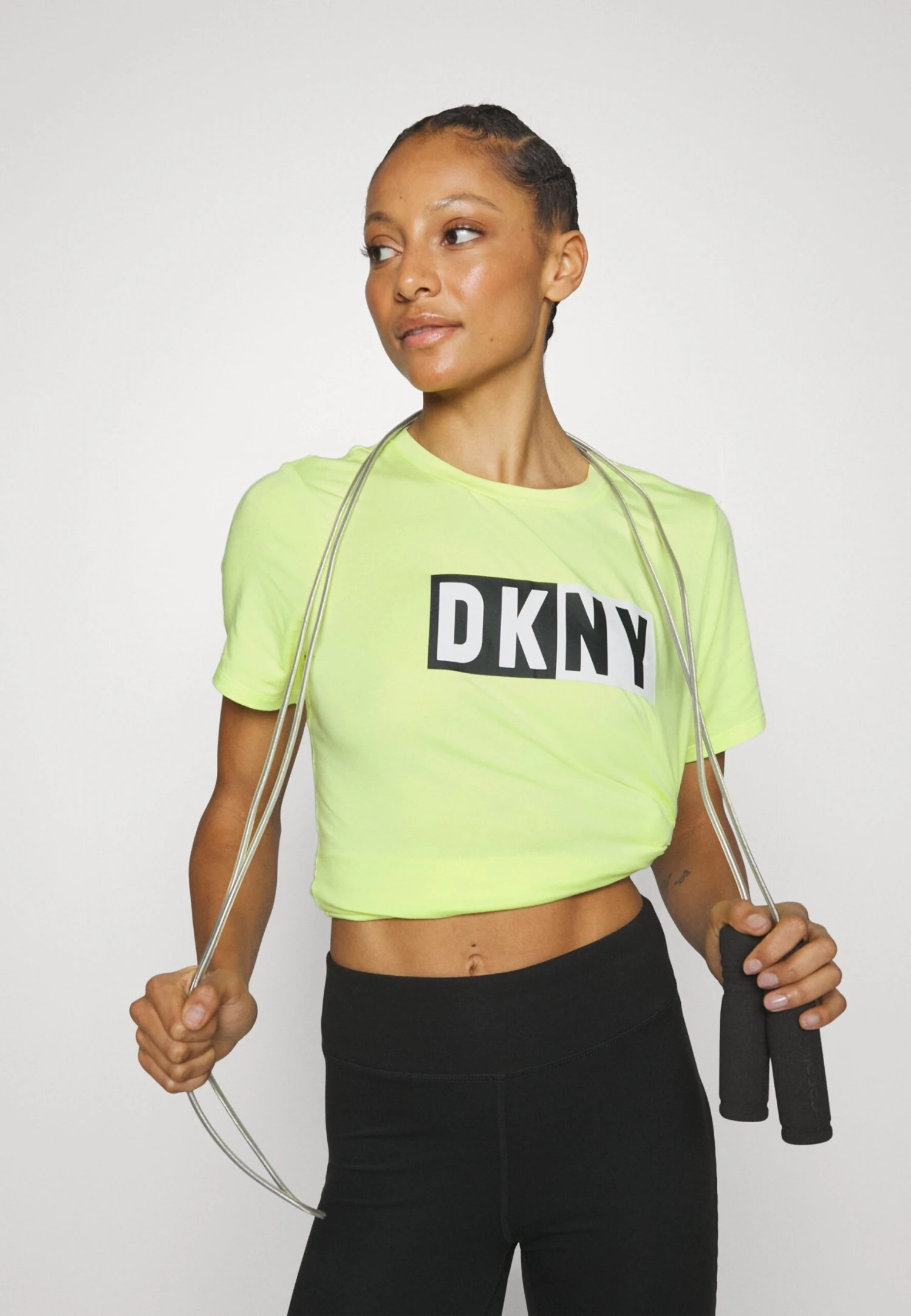 DKNY Two Tone Logo Tee - Print T-Shirt - Sunny Lime 6 DKNY Two Tone Logo Tee - Print T-Shirt - Sunny Lime - Image 4