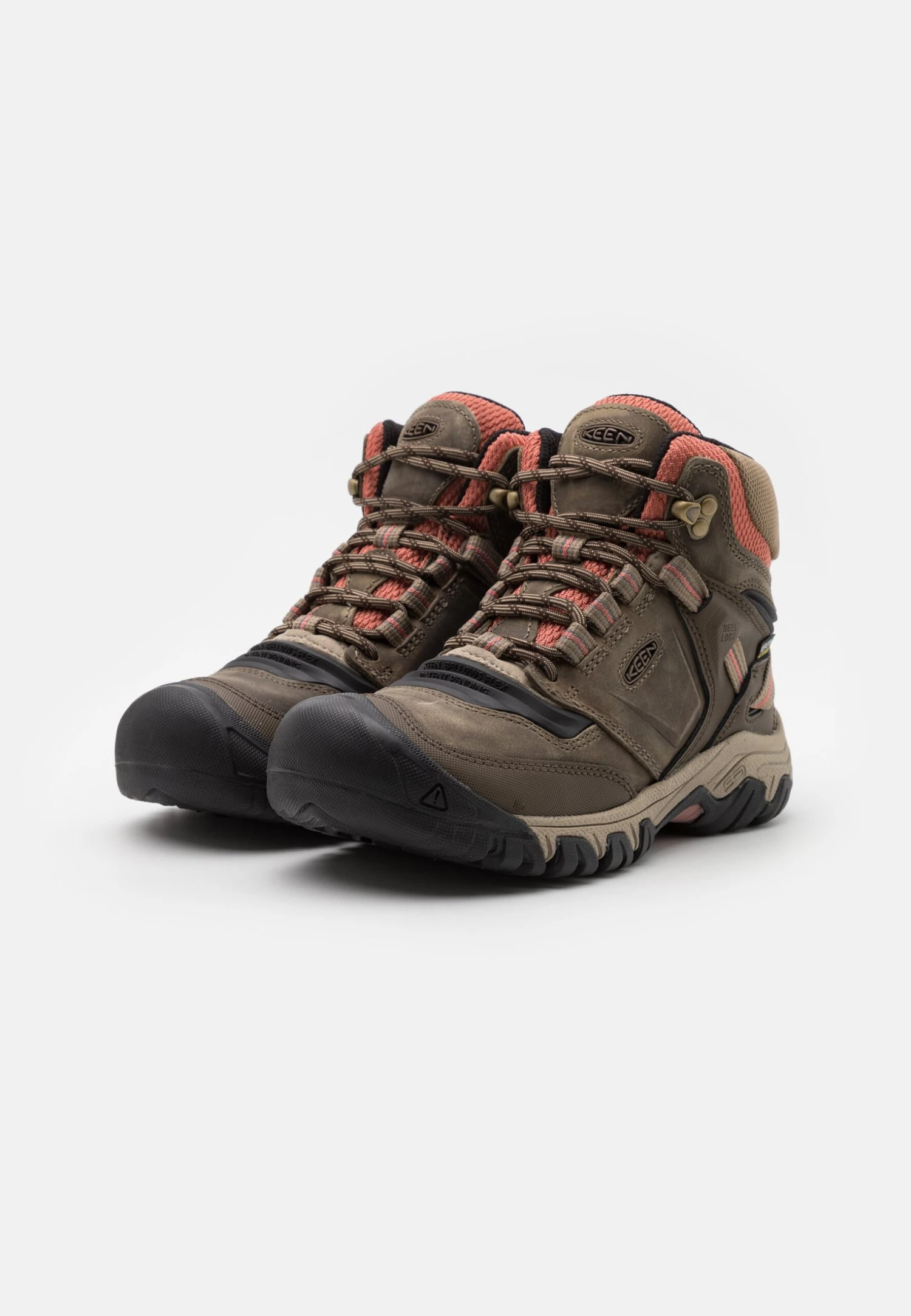 Keen Ridge Flex Mid Wp - Hiking Shoes - Timberwolf/Brick Dust 4 Keen Ridge Flex Mid Wp - Hiking Shoes - Timberwolf/Brick Dust - Image 2