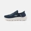 Go Walk Flex Slip In - Walking Trainers - Navy/White -Deals Sport Girl Outfit Store 21d9052d08ba4bb3a5eb0b9071399eea