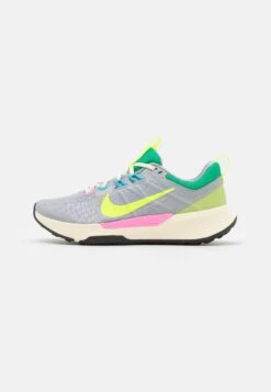 Nike Performance Juniper Trail 2 - Trail Running Shoes - Wolf Grey/Volt-Team Gold/Stadium Green/Pink Spell