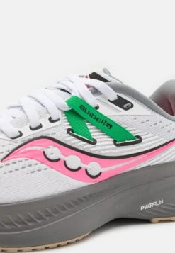 Saucony Guide 16 - Stabilty Running Shoes - White/Gravel -Deals Sport Girl Outfit Store 2a888a99f2784fc2bfcb582722853e18