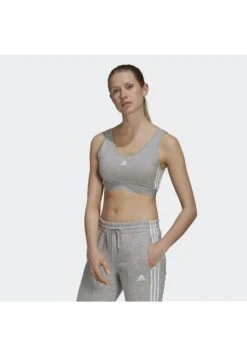 Adidas Sportswear Light Support Sports Bra - Medium Grey Heather/White -Deals Sport Girl Outfit Store 2ad1aa525f3f4e7287b06673c3d06ca0