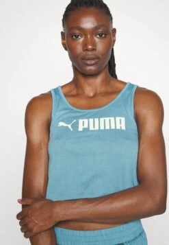 Puma Fit Skimmer Tank - Top - Bold Blue/Speed Green -Deals Sport Girl Outfit Store 2fe68141507f4f5099bfd1b8854e19e2