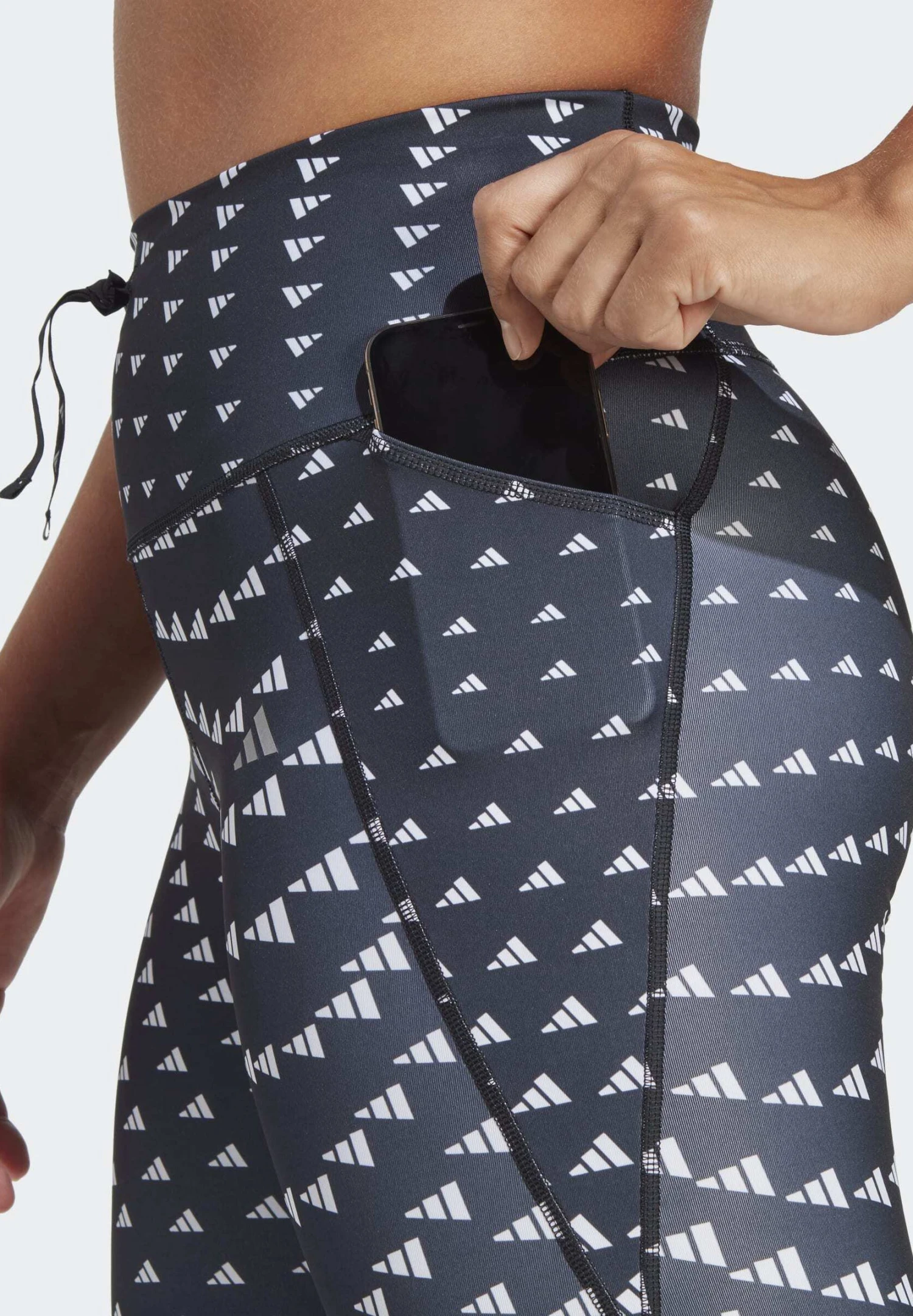 ADIDAS PERFORMANCE Run Ess Sea 7/8 - Leggings - White Black 5 ADIDAS PERFORMANCE Run Ess Sea 7/8 - Leggings - White Black - Image 3