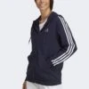 Adidas Sportswear W 3S Ft Fz R Hd - Zip-Up Sweatshirt -Deals Sport Girl Outfit Store 3d3958f13f4343c597f84eabcbe530bd