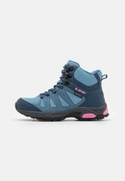 Hi-Tec Raven Mid Wp - Hiking Shoes - Light Smoke/Light Navy/Pink