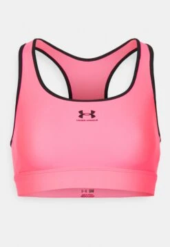 Under Armour Sport Hg Padless - Medium Support Sports Bra - Cerise/Black -Deals Sport Girl Outfit Store 441adb644b07482ba605ae3300221669