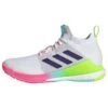 ADIDAS PERFORMANCE Crazyflight Mid- Volleyball Shoes - Cloud White Team Colleg Purple Flash Aqua