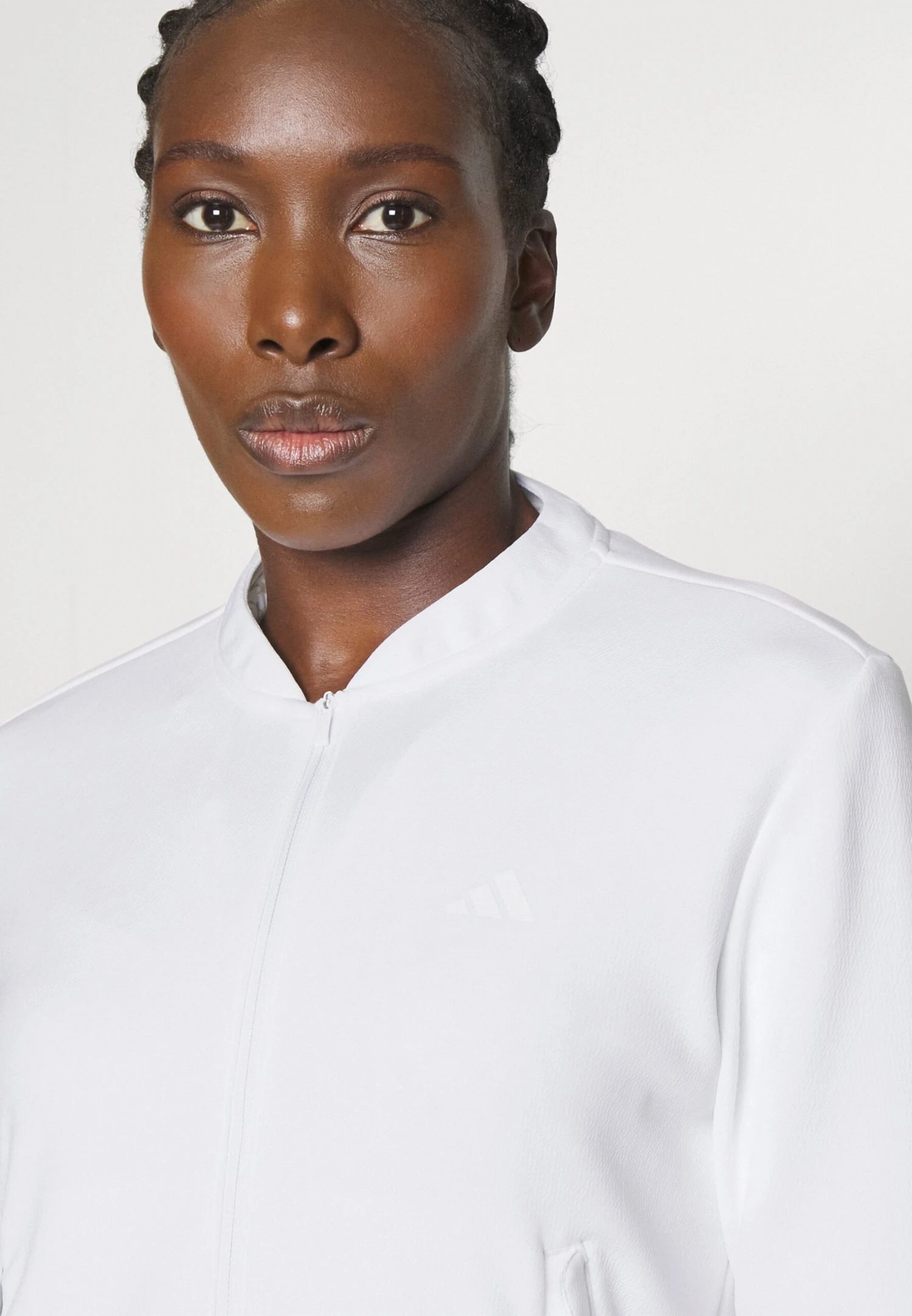 Adidas Golf Womens Knit Bomber Jacket - Zip-Up Sweatshirt - White 8 Adidas Golf Womens Knit Bomber Jacket - Zip-Up Sweatshirt - White - Image 6