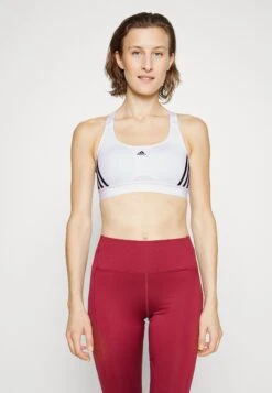 ADIDAS PERFORMANCE Medium Support Sports Bra - White/Black