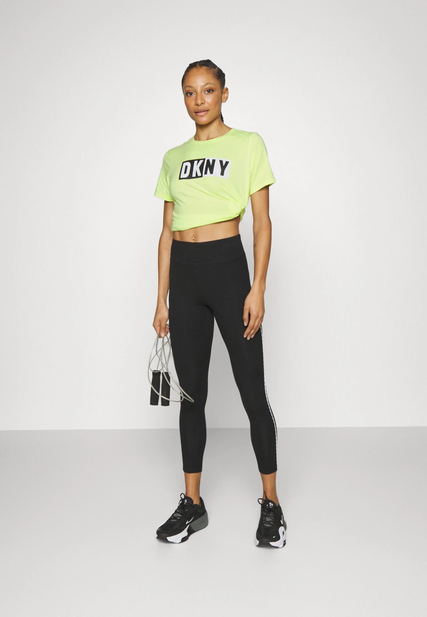 DKNY Two Tone Logo Tee - Print T-Shirt - Sunny Lime 4 DKNY Two Tone Logo Tee - Print T-Shirt - Sunny Lime - Image 2