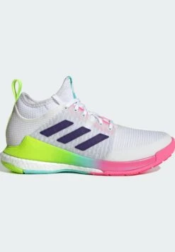ADIDAS PERFORMANCE Crazyflight Mid- Volleyball Shoes - Cloud White Team Colleg Purple Flash Aqua -Deals Sport Girl Outfit Store 54f6c9e3ea7448898b151a1f774ae47d