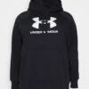 Under Armour Rival Logo Hoodie - Hoodie - Black/White -Deals Sport Girl Outfit Store 5610ffcc4de943619ea8102757922e18