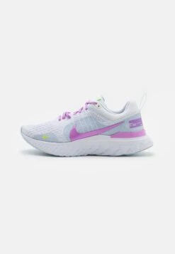 Nike Performance React Infinity Run 3 - Neutral Running Shoes - White/Rush Fuchsia/Blue Tint/Volt