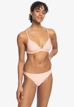 Roxy Set Into The Sun - Tiki Tri Für - Bikini - Papaya Punch Novelta Stripe H