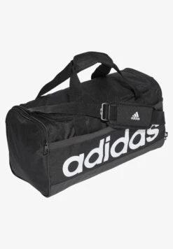 ADIDAS PERFORMANCE Linear Duffel M - Sports Bag - Black White -Deals Sport Girl Outfit Store 63c715d9d0454794ae74d8d13de12eb1
