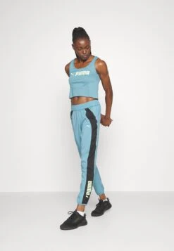 Puma Fit Skimmer Tank - Top - Bold Blue/Speed Green -Deals Sport Girl Outfit Store 6da84778ae1c4cb9afe24ae6c51e3335