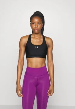Under Armour Sport Hg Padless - Medium Support Sports Bra - Black/White