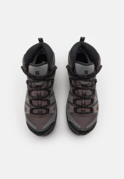 Salomon X Ultra Pioneer Mid Gtx- Hiking Shoes - Magnet/Quiet Shade/Coral Gold -Deals Sport Girl Outfit Store 786d502d1fec49deb23aaef3724eb474