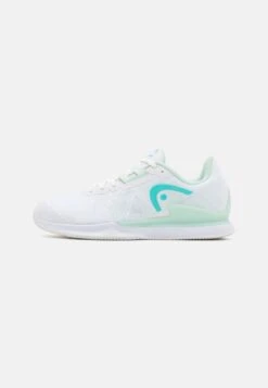 Head Sprint Pro 3.5 Clay - Clay Court Tennis Shoes - White/Aqua