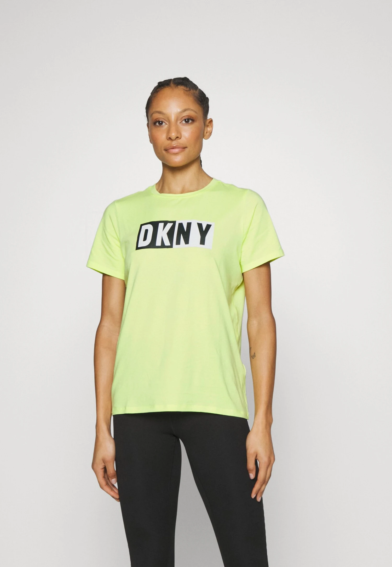 DKNY Two Tone Logo Tee - Print T-Shirt - Sunny Lime 3 DKNY Two Tone Logo Tee - Print T-Shirt - Sunny Lime