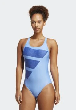 ADIDAS PERFORMANCE Big Bars Graphic- Swimsuit - Blue Fusion/Victory Blue/White