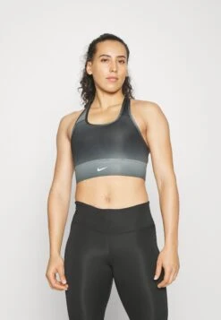 Deals Sport Girl Outfit Store 6 Nike Performance Run Bra - Medium Support Sports Bra - Black/Silver