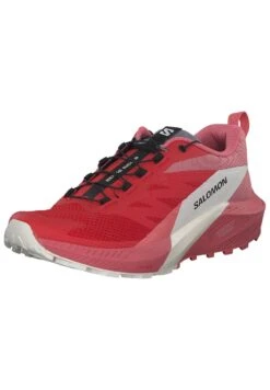 Salomon Sense Ride 5 - Trail Running Shoes - Tea Rose/Fiery Red/Vanilla Ice