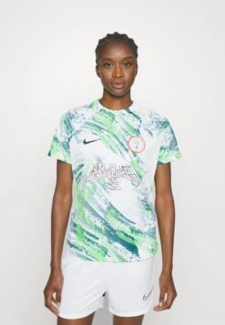 Nike Performance Nigeria Nff Prematch - National Team Wear - White/Scream Green/Night Forest