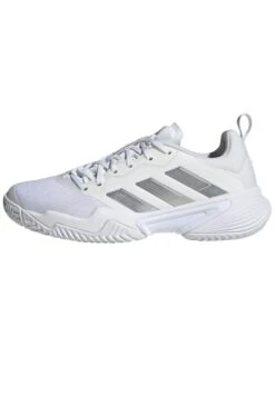 ADIDAS PERFORMANCE Barricade- Clay Court Tennis Shoes - Cloud White Silver Metallic Grey One