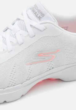 Go Walk 6 Bungee - Walking Trainers - White/Pink -Deals Sport Girl Outfit Store 8de400e1241f4f268b3ee1f584cafa8f