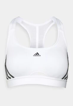 ADIDAS PERFORMANCE Medium Support Sports Bra - White/Black -Deals Sport Girl Outfit Store 8e86129af6ec48a68c5e8922cd6e634d