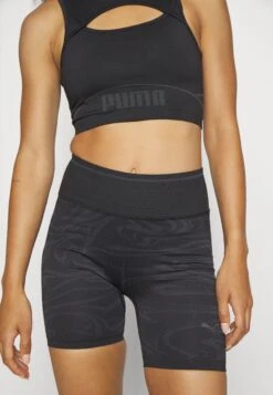 Puma Seamless - Leggings - Black/Strong Gray -Deals Sport Girl Outfit Store 920ab0ed00d24db9ab5e5942b31679ef