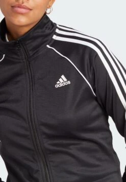 Adidas Sportswear Teamsport - Tracksuit - Top:Black/White Bottom:Black/White -Deals Sport Girl Outfit Store 9b087ba141094f60b0dc7b49b3106831
