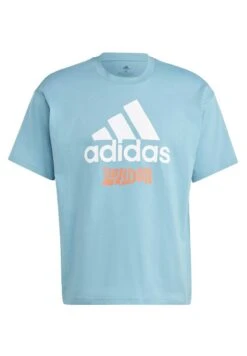 ADIDAS PERFORMANCE Graphic- Print T-Shirt - Preloved Blue -Deals Sport Girl Outfit Store 9e71118db93347a2b59aee6a0df443f9