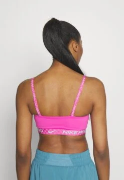 Nike Performance Indy Bandeau Bra - Light Support Sports Bra - Active Fuchsia/Cosmic Fuchsia/Ocean Bliss -Deals Sport Girl Outfit Store 9e76298b684a4f3b80492da4b90e5644