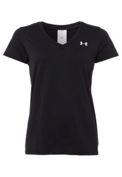 Under Armour Tech Solid - Basic T-Shirt - Black/Metallic Silver -Deals Sport Girl Outfit Store a0e1cd5189f247f288fc9f375b4987e7