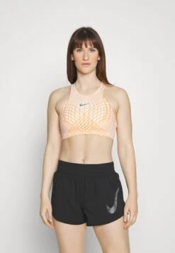 Nike Performance W Nk Df Swsh Hn Bra - Medium Support Sports Bra - Guava Ice/Burgundy Crush