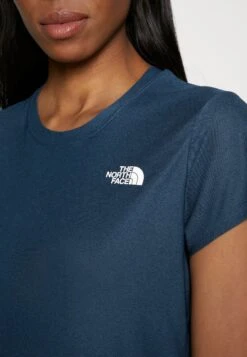 The North Face Reaxion Crew - Basic T-Shirt - Shady Blue Heather -Deals Sport Girl Outfit Store aa450cd9da724fbab942b30258d97ba9