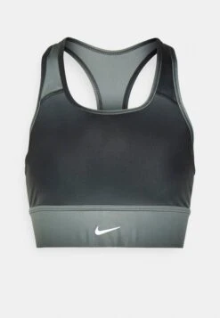 Nike Performance Run Bra - Medium Support Sports Bra - Black/Silver -Deals Sport Girl Outfit Store b4f24b1d6c1c435d8e14eb9e3649d7e1