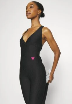 Guess Delma Jumpsuit - Gym Suit - Jet Black -Deals Sport Girl Outfit Store c0327b7a61d94302ad164132b9e68bc6