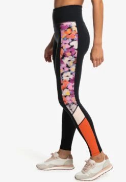 Roxy Heart Into It Colorblock - Leggings - Anthracite -Deals Sport Girl Outfit Store c31625ed306f469f9eb4fea9a7ace9e2