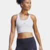ADIDAS PERFORMANCE Running Pocket - Medium Support Sports Bra - Silver Dawn -Deals Sport Girl Outfit Store ce9399cc5b96453595fa974fcb4c39de