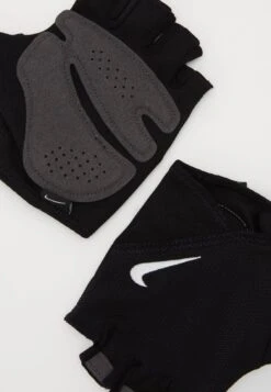 Nike Performance Womens Gym Essential Fitness Gloves - Fingerless Gloves - Black/White -Deals Sport Girl Outfit Store d23738b7fed84370971e9325be11fcc4